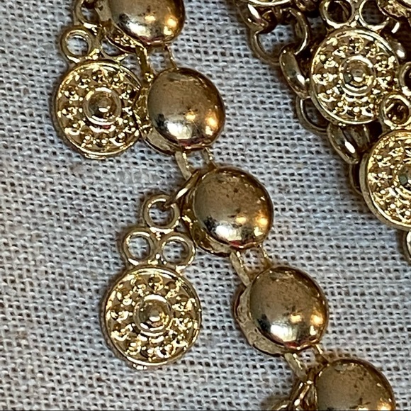 Bebe Gold and Blue Tassle Pendant Necklace NWOT - Picture 9 of 16